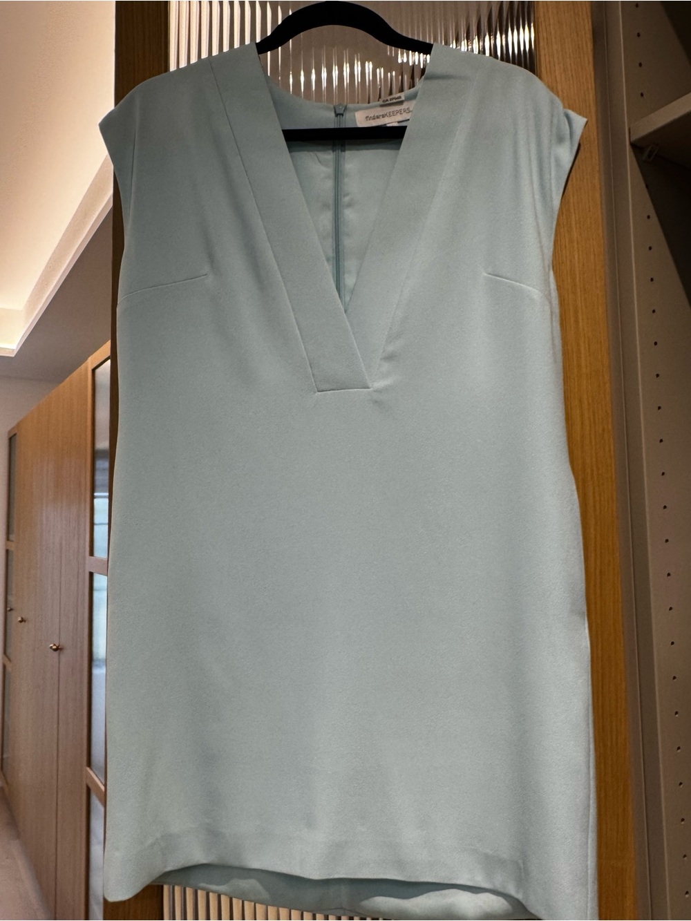 Finders keepers Light Blue V-Neck Shift Dress